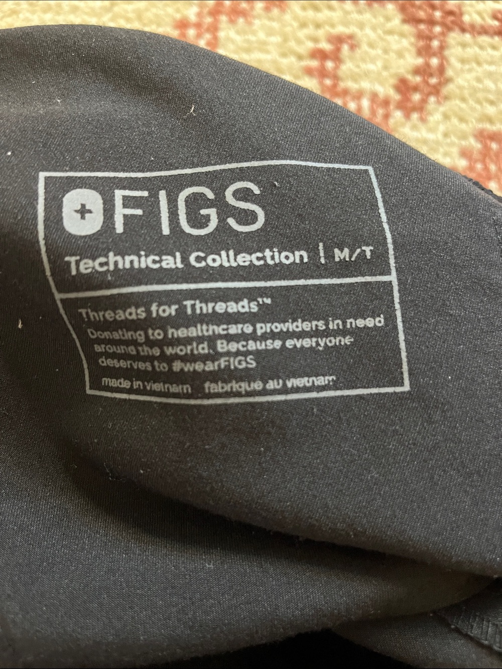 Figs Maternity Black Scrub Pants Size M/T - Picture 6 of 10